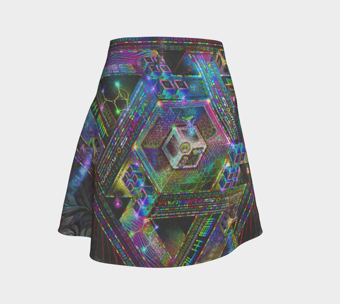 Trinary Transcendence Glitter Flare Skirt