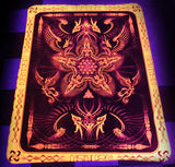 UV Active Neon Fleece Blanket of "Sol Invictus" - Cozy & Lightweight