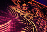 UV Active Neon Fleece Blanket of "Sol Invictus" - Cozy & Lightweight