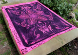 UV Active Neon Fleece Blanket of "Sol Invictus" - Cozy & Lightweight