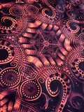 Fluro Neon Lycra Tapestry of "Triton's Compass" - UV Active - Orange