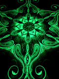 <transcy>Fluro Neon Lycra Wandteppich von "Vajra Mandala" - UV Active - Lime</transcy>