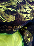 <transcy>Fluro Neon Lycra Wandteppich von "Vajra Mandala" - UV Active - Lime</transcy>