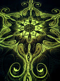 <transcy>Fluro Neon Lycra Wandteppich von "Vajra Mandala" - UV Active - Lime</transcy>