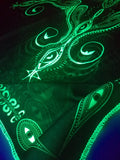 <transcy>Fluro Neon Lycra Wandteppich von "Vajra Mandala" - UV Active - Lime</transcy>