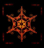 Fluro Neon Lycra Tapestry of "Vajra Mandala" - UV Active - Orange