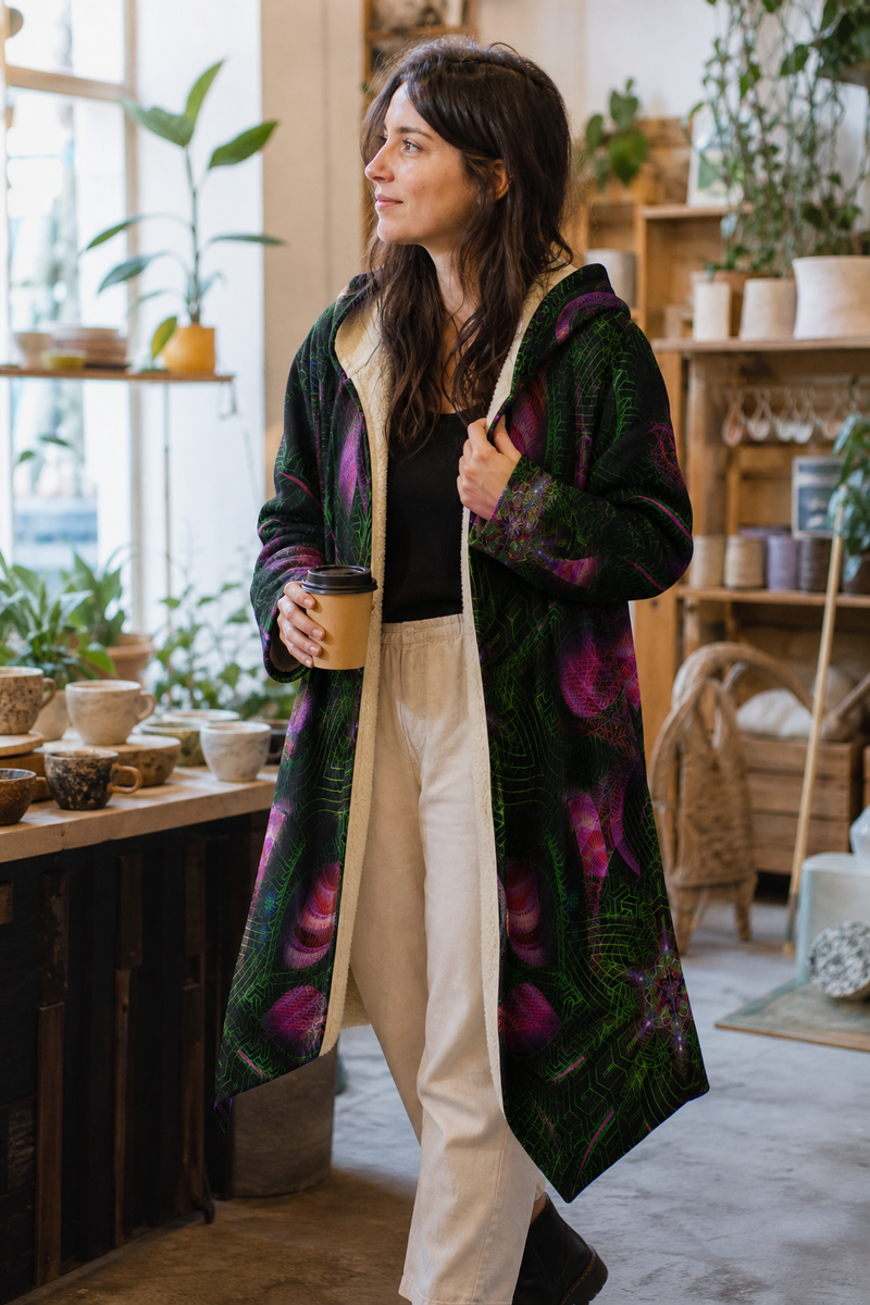 Bio Furnace Micro Fleece Cloak — lifestyle — artist-market profile hero