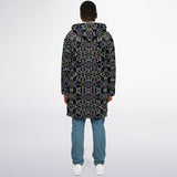 Prismatic Grid Zipper Cloak