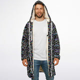 Prismatic Grid Zipper Cloak