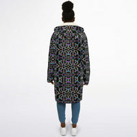 Prismatic Grid Zipper Cloak