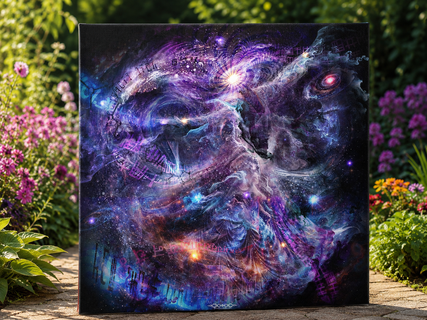 Whirling Universe Stretched Canvas Print