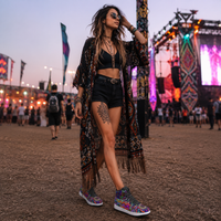 Icaro Unisex Sneakers, Psychedelic Geometric High Tops, Colorful Festival Shoes, Rave Streetwear, Visionary Art Footwear
