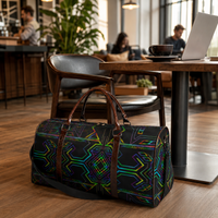 Tryptek Duffel Bag, Psychedelic Sacred Geometry Travel Bag, Neon Gym Bag, Festival Weekender Bag, Trippy Canvas Overnight Duffle