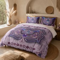 Root Chakra Bedding Set, Muladhara Duvet Cover Set, Spiritual Boho Bedroom Decor, Sacred Geometry Bedding, Chakra Room Decor