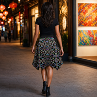 Prismatic Overlay Wrap Skirt — lifestyle back
