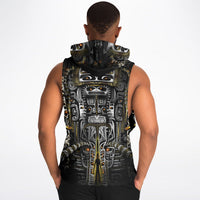 Blitzed Fashion Drop Armhole Hoodie - Hooded Tank Top