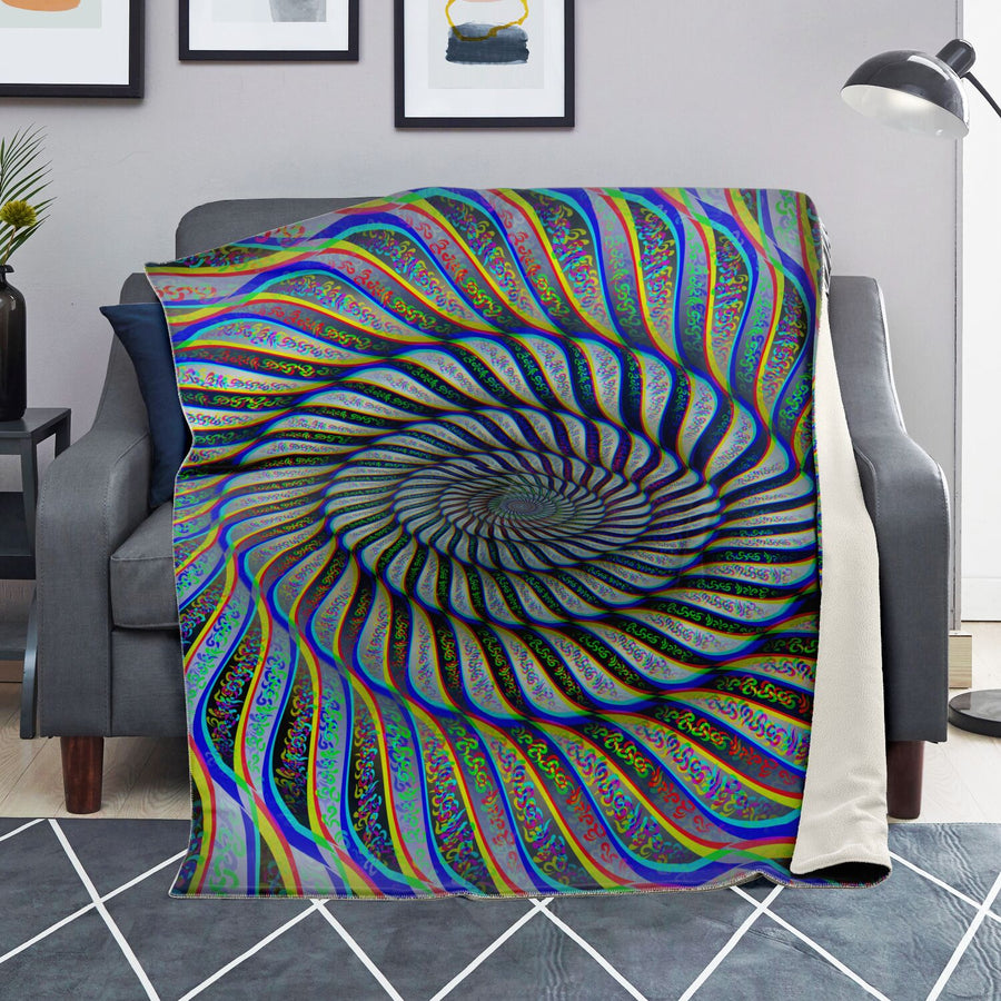 Phonetic Vortex Micro Mink Fleece Blanket