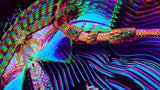 UV Active NEON Canvas Backdrop - Rubix Harlequin 44 x 44 cm