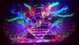 UV Active NEON Canvas Backdrop - Noetic Vortex 145 x 80 cm