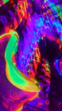 UV Active NEON Canvas Backdrop - Noetic Vortex 145 x 80 cm