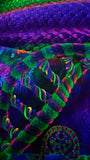 UV Active NEON Canvas Backdrop - Kundalini Rising 142 x 142 cm