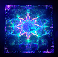 UV Active NEON Canvas Backdrop - Harmalan Fable 75 x 75 cm