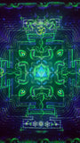 <transcy>UV Active NEON Leinwand Hintergrund - Divine Yantra 72 x 72 cm</transcy>