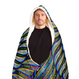 Phonetic Vortex Hooded Blanket