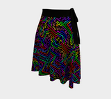 Prismatic Overlay Wrap Skirt