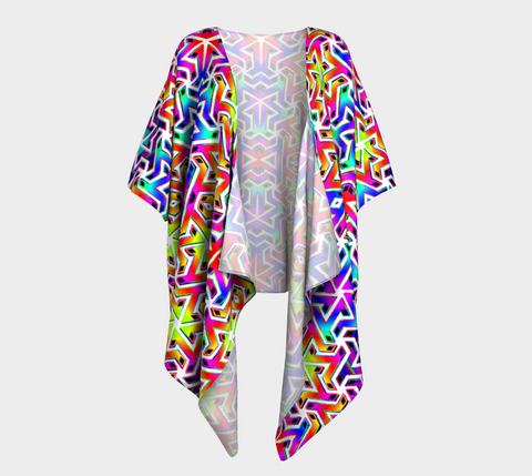 Tessellated Matrix Draped Kimono