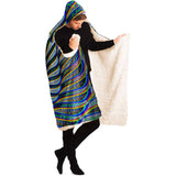 Phonetic Vortex Hooded Blanket