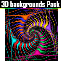 Backgrounds Asset Pack - Psychedelic Art Graphic Assets