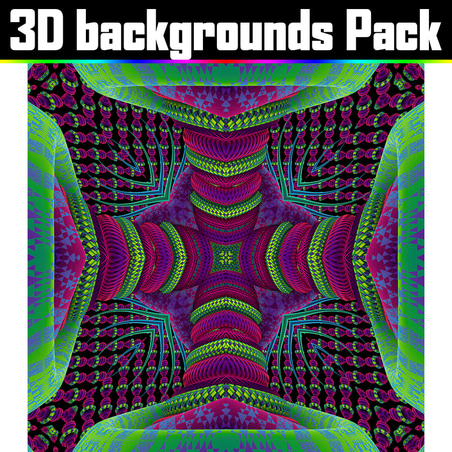 Backgrounds Asset Pack - Psychedelic Art Graphic Assets