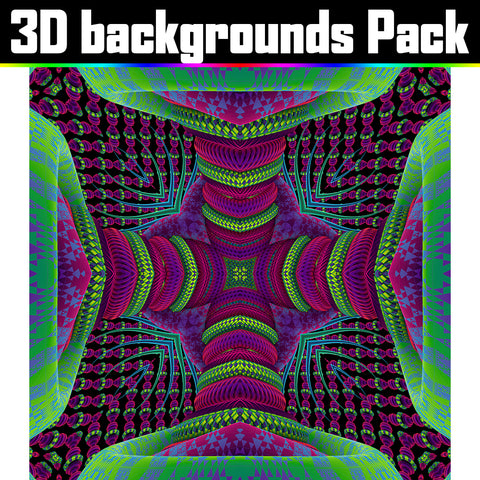 Backgrounds Asset Pack - Psychedelic Art Graphic Assets