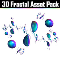 3D Fractal Asset Pack - Psychedelic Art Graphic Assets