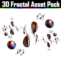 3D Fractal Asset Pack - Psychedelic Art Graphic Assets