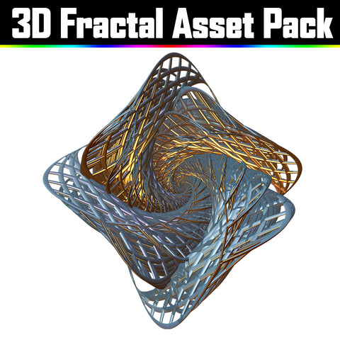 3D Fractal Asset Pack - Psychedelic Art Graphic Assets