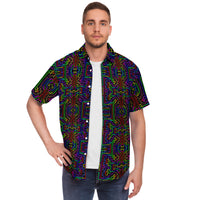 Prismatic Overlay Button Down Shirt