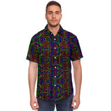Prismatic Overlay Button Down Shirt