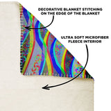 Phonetic Vortex Micro Mink Fleece Blanket