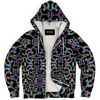 Prismatic Grid Micro Fleece Hoodie