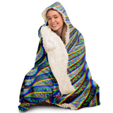 Phonetic Vortex Hooded Blanket