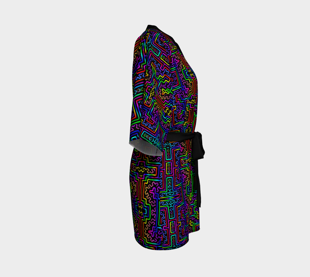 Prismatic Overlay Kimono Robe – The Art of Hakan Hisim