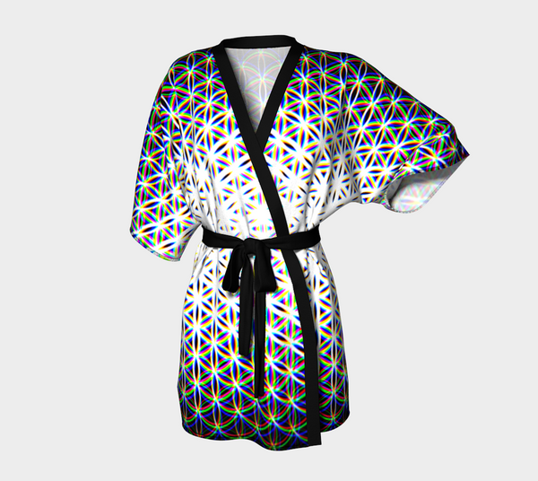 Chromatic Flower Kimono Robe