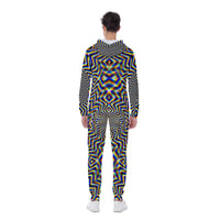 Chromadelic Men's Hooded Jumpsuit / Bodysuit / Onesie