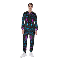 Liquid Sky Men's Hooded Jumpsuit / Bodysuit / Onesie