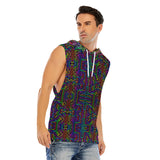 Prismatic Overlay Hooded Tank Top