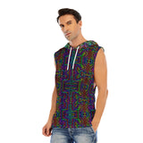 Prismatic Overlay Hooded Tank Top