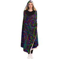 Prismatic Overlay Hooded Blanket
