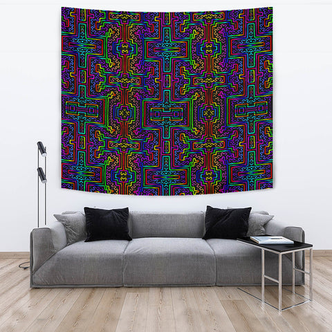 Prismatic Overlay Decorative Tapestry